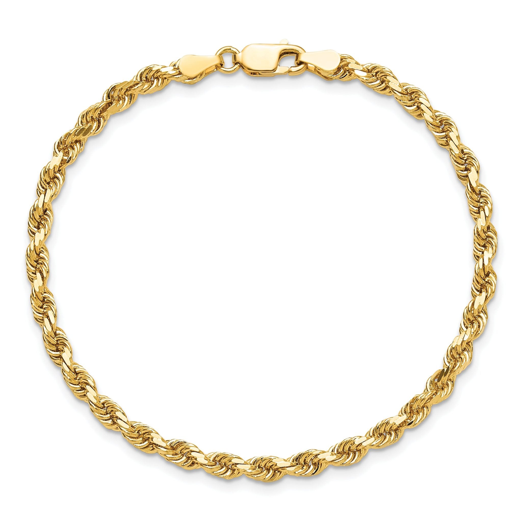 10k 3.75mm Diamond-cut Rope Chain