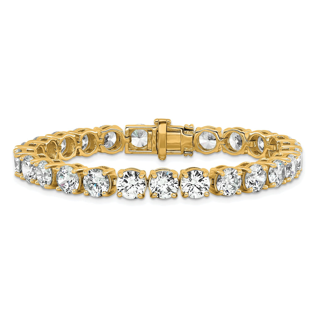 14k 25 carat Lab Grown Diamond VS+ F+ Complete Tennis Bracelet