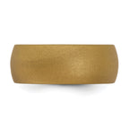 Bronze Metallic Silicone Domed Band Ring with 8.7mm Width in a Sleek, Resilient Design