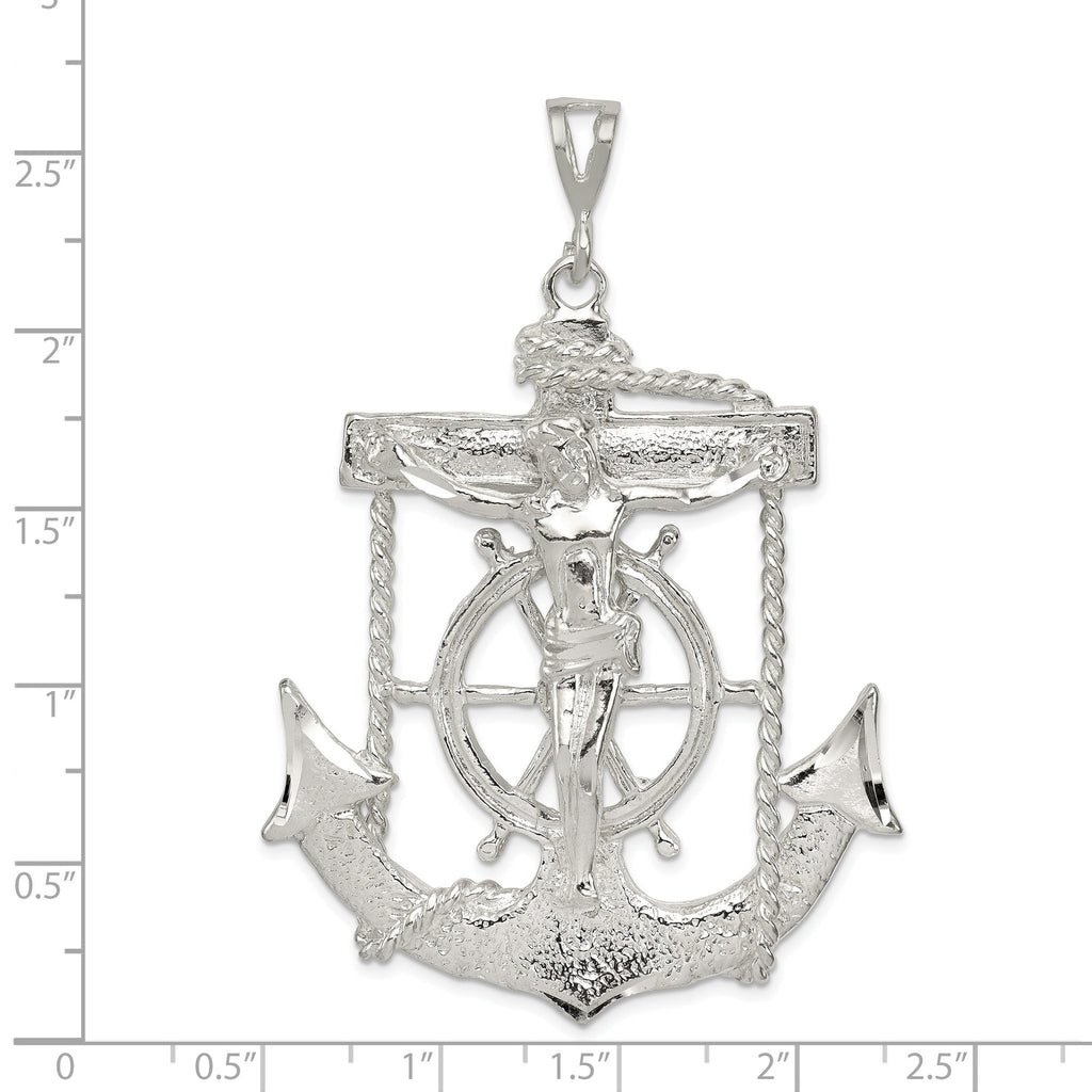 Sterling Silver 925 Mariner Cross Pendant Polished Anti-Tarnish Solid