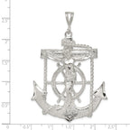 Sterling Silver 925 Mariner Cross Pendant Polished Anti-Tarnish Solid