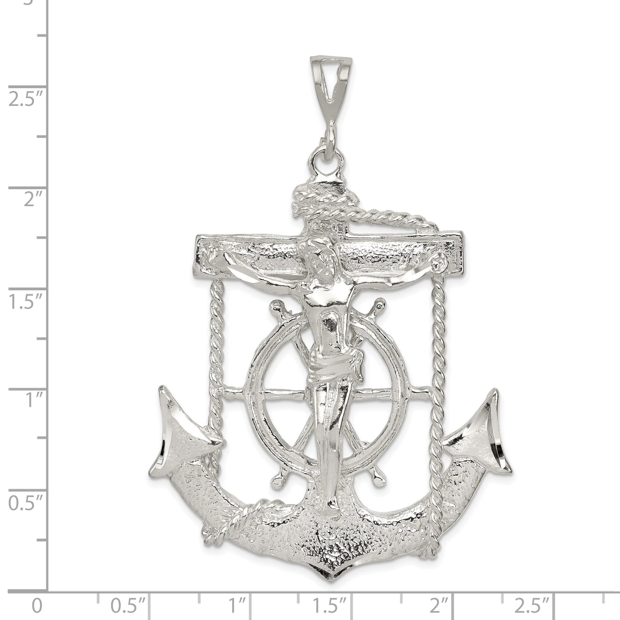Sterling Silver 925 Mariner Cross Pendant Polished Anti-Tarnish Solid