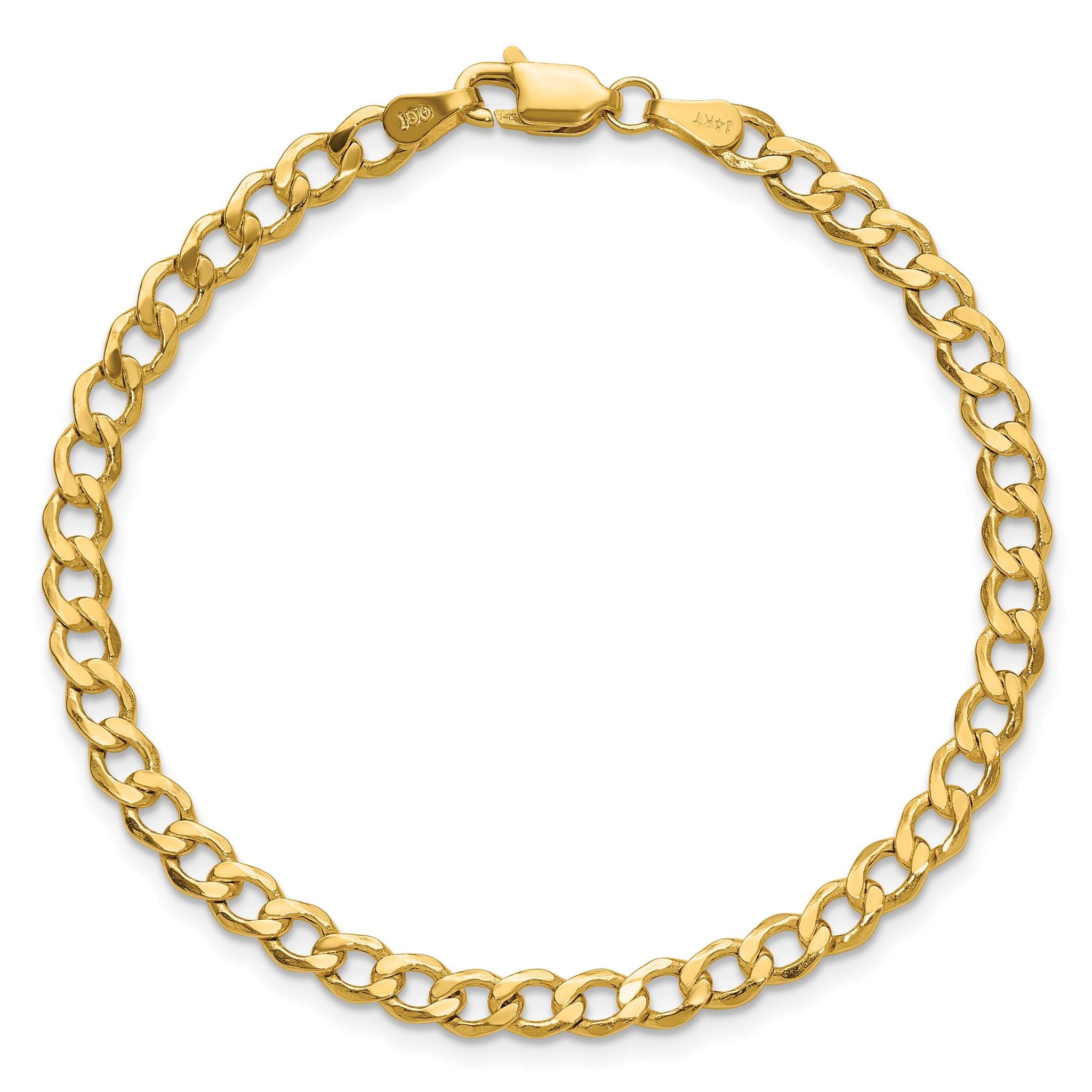 Curb Chain Bracelet in 14K Yellow Gold, 4.3mm