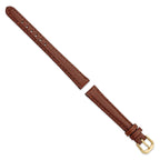 Havana Lizard-Grain Leather Watch Band in Brown, 16mm