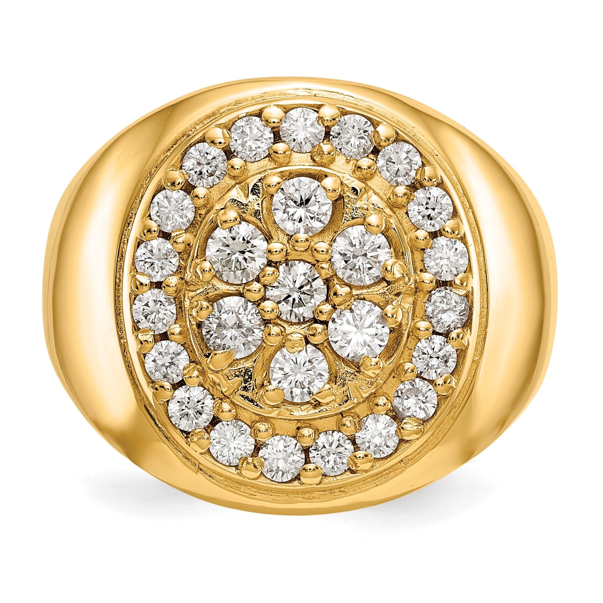 14k A Diamond men's ring