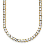 14k 33 3/4 carat Lab Grown Diamond VS+ F+ Complete Round 22 inch Straight Tennis Necklace