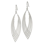 Sterling Silver Polished Fancy Dangle Shepherd Hook Earrings