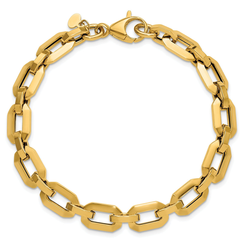 14K Polished Fancy Link Bracelet