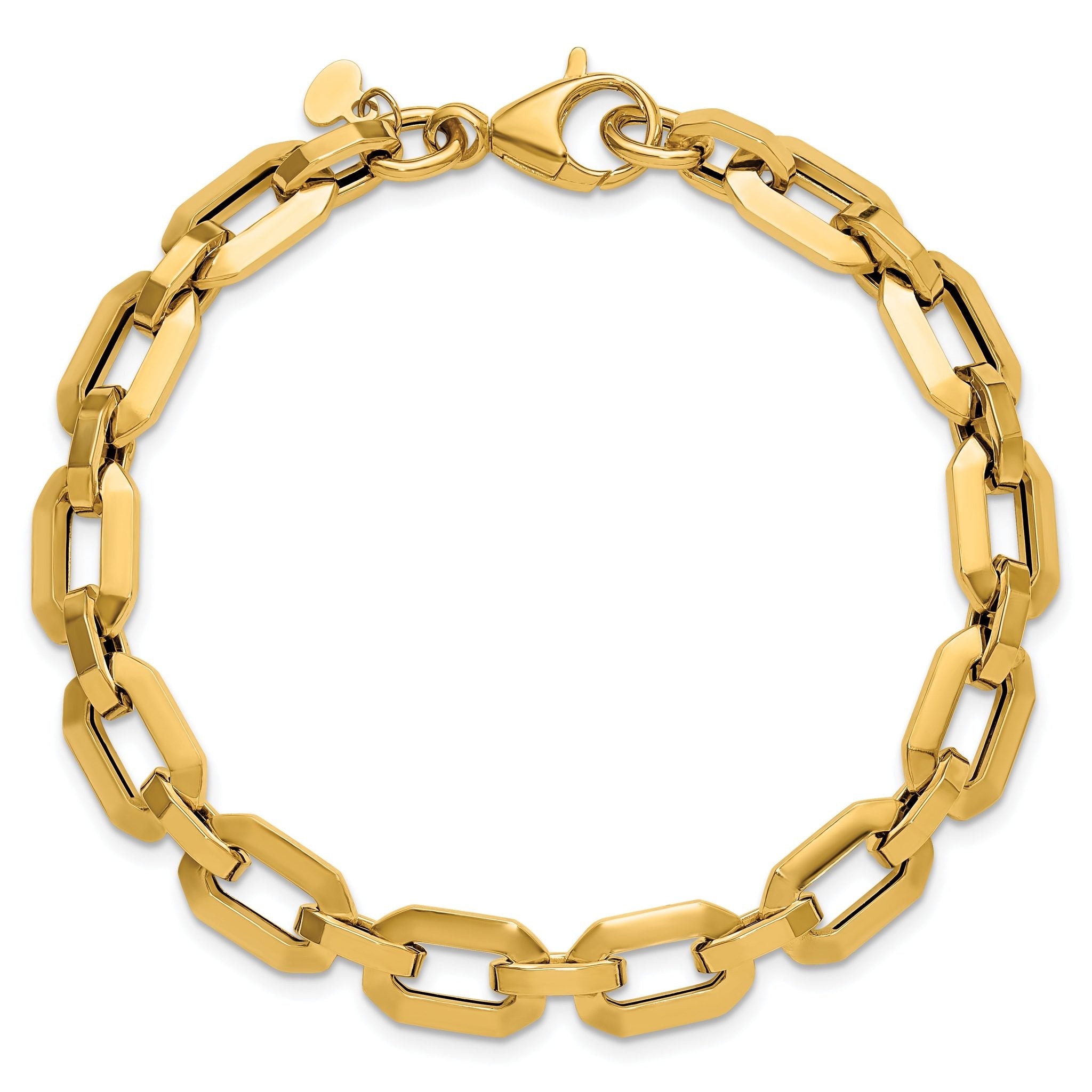 14K Polished Fancy Link Bracelet