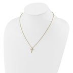 Cheryl M Sterling Silver Gold-plated Polished CZ Latin CroSterling Silver Necklace