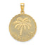 14K JAMAICA and Palm Tree Disk Charm
