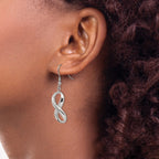 Stainless Steel Polished Infinity Drop Dangle Earrings for Women