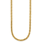 14K Polished Fancy Round Link Necklace
