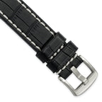 Alligator-Grain Leather Watch Band in Black, 20mm