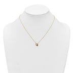 14K Polished Red and Black Enameled Ladybug on Heart 17 inch Necklace