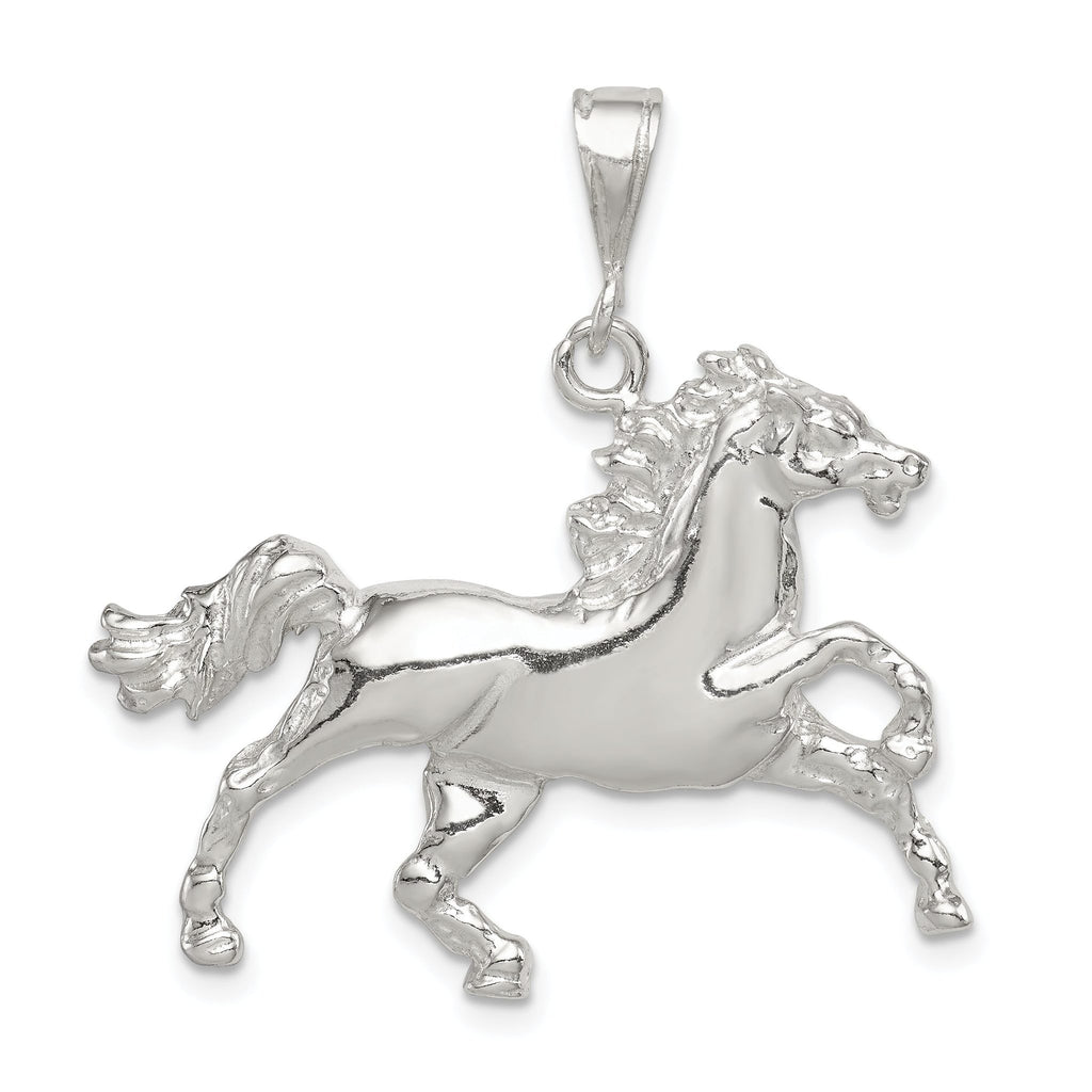 Sterling Silver 925 Horse Charm with Polished Anti-Tarnish Finish