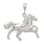 Sterling Silver 925 Horse Charm with Polished Anti-Tarnish Finish
