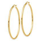 Polished Tube Hoop Earrings in 14K Yellow Gold