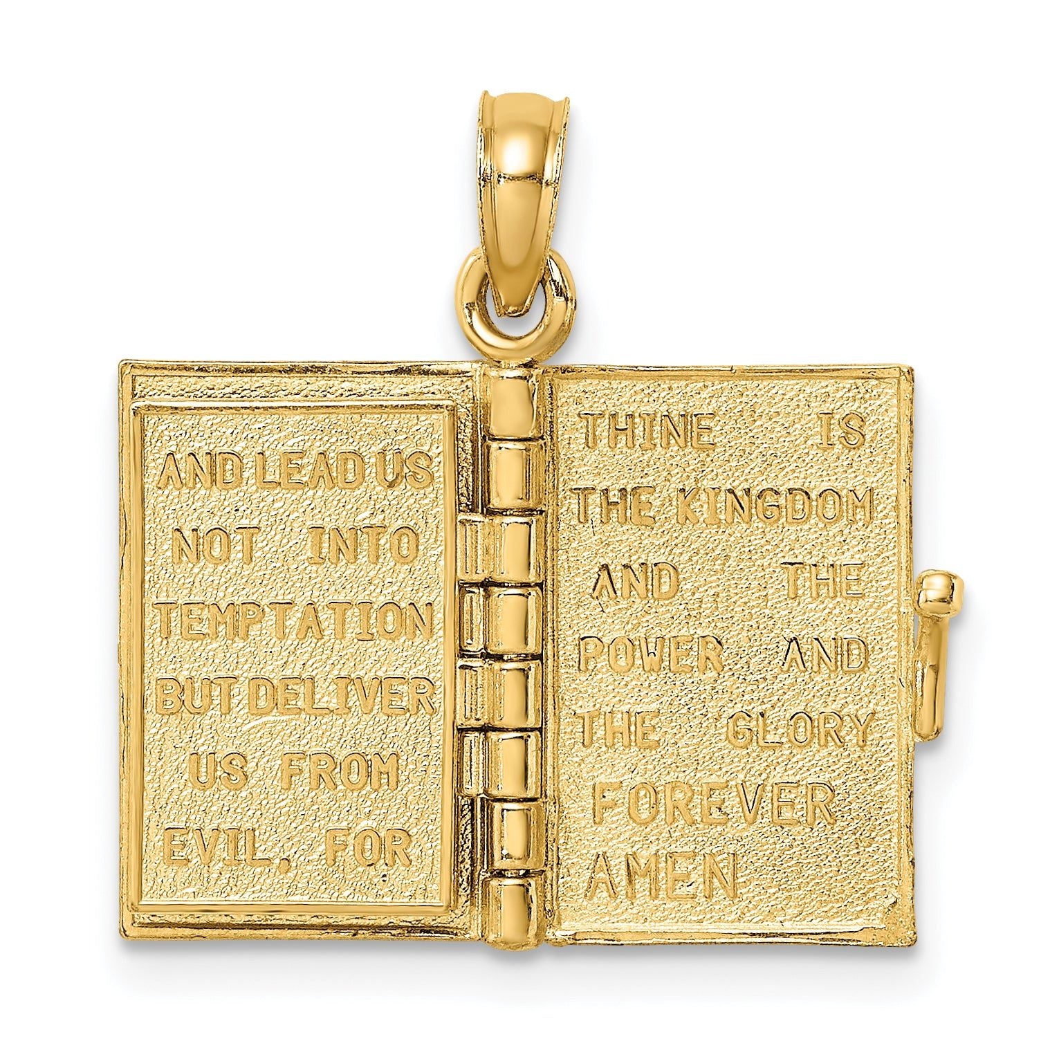 14K 3-D Blue Enamel Bible Book w/ Moveable Pages Charm