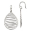 Sophia Jewelers Sterling Silver 925 Teardrop Dangle Earrings with Polished Textured Finish