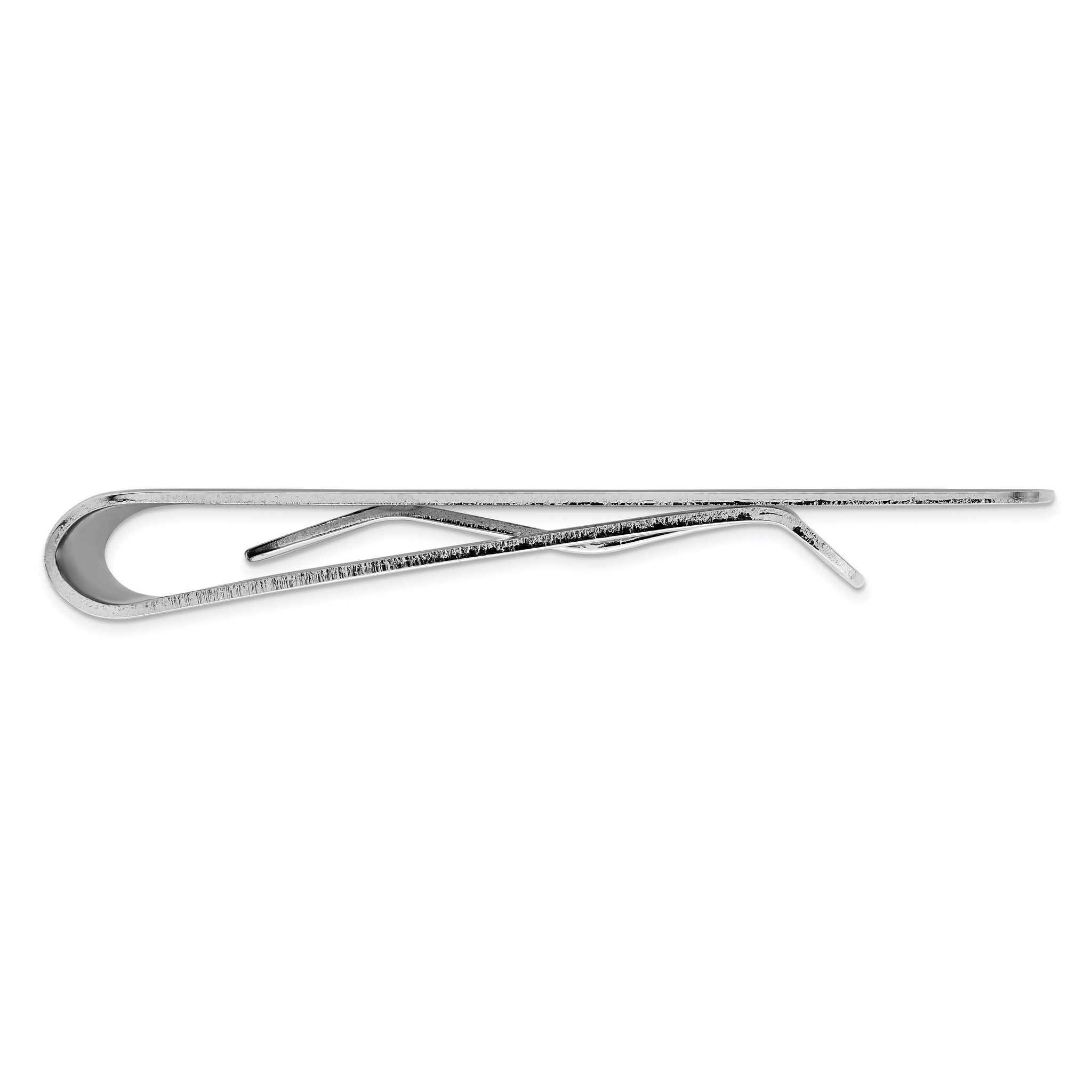 Rhodium-plated Kelly Waters Polished Rectangle Money Clip Secondary image