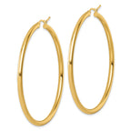 14k Polished 3mm Polished Hoop Earrings