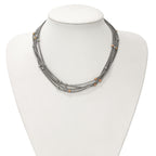 Two-Tone Mesh Necklace in Stainless Steel