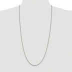 Sterling Silver Rhodium-plated 2mm Round Box Chain