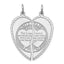 Sterling Silver 925 Mizpah Charm Rhodium-Plated Engravable Pendant Elegant Polished Finish