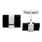 Sterling Silver Black Onyx Cuff Links