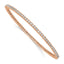 Sterling Shimmer Sterling Silver Rose-tone Flash Rose Gold-plated 93 Stone CZ Bangle Bracelet
