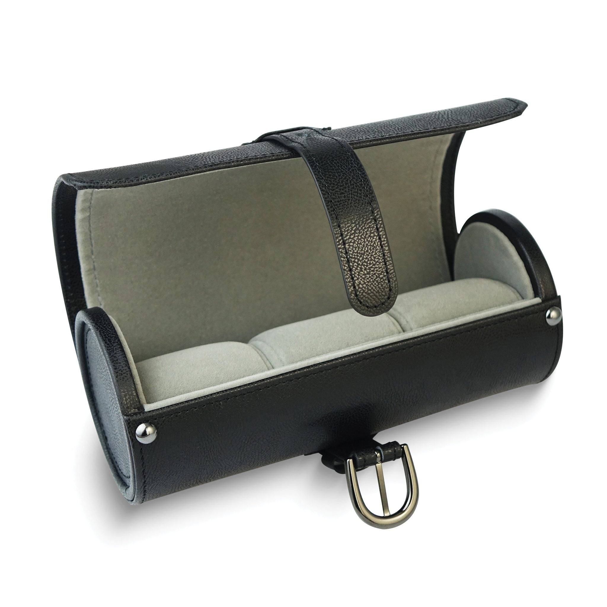 Charles Hubert Genuine Black Leather Wrist Watch Pouch