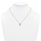 14k 3 carat Certified Lab Grown Diamond VS+ F+ Radiant Complete 18 inch Four Prong Pendant Necklace