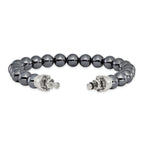 Sterling Silver Reflections 10mm Hematite Beaded 8in Bracelet/Bead not included, sold seperately