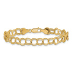 14k Triple Link Charm Bracelet