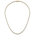 14k 4 1/2 carat Lab Grown Diamond VS+ F+ Complete Round 18 inch Straight Tennis Necklace
