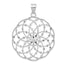 14K White Gold Diamond Cut Sphere Pendant with Rhodium Plating  Elegant and Solid Design