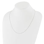 Adjustable Baby Box Chain in 10K White Gold
