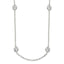 9-Station CZ Necklace in Sterling Silver