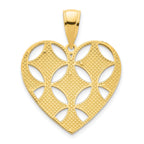 14ky Fancy Heart Pendant