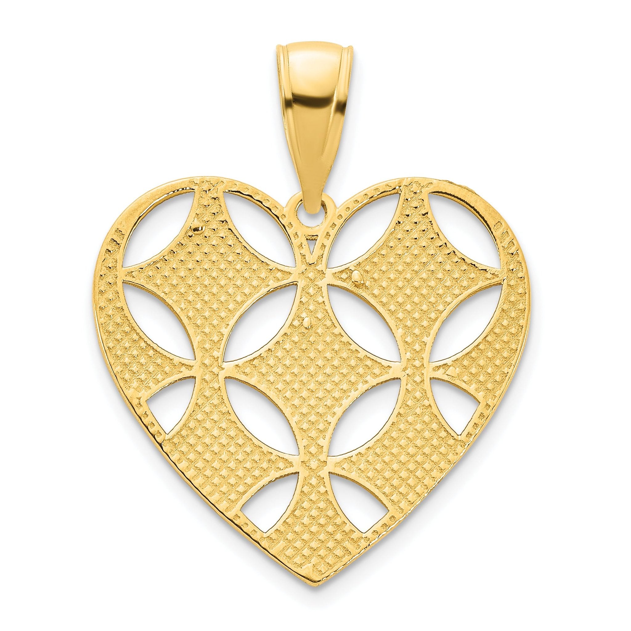 14ky Fancy Heart Pendant