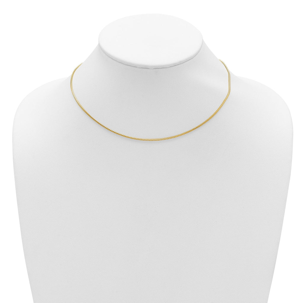 1.25mm 10K Yellow Gold Franco Chain