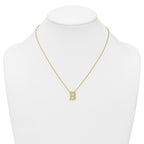 14k 1/2 carat Lab Grown Diamond VS+ F+ Complete Letter B 18 inch Initial Necklace