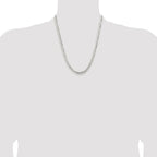 Concave Beveled Curb Chain in Sterling Silver, 5.65mm
