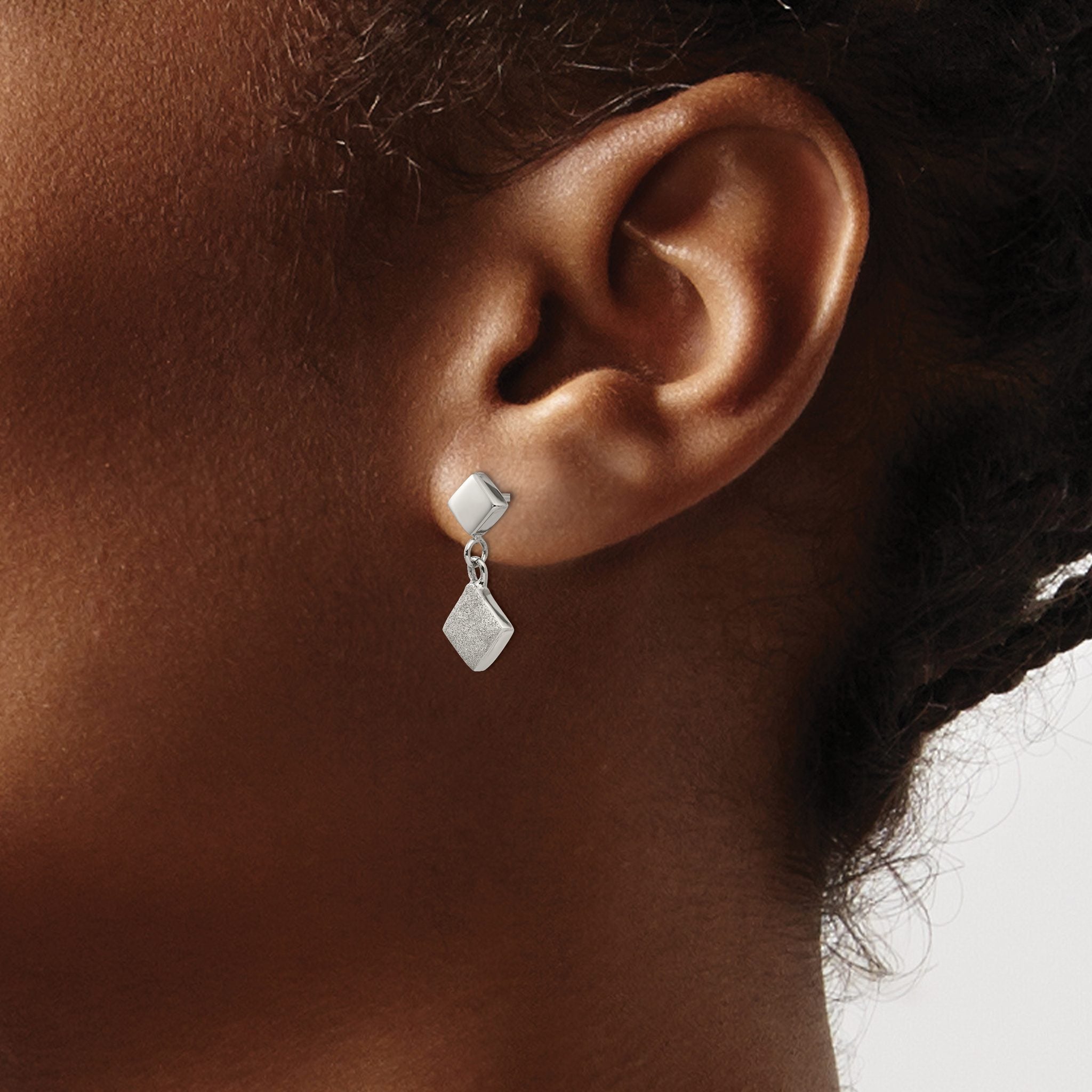 Stainless Steel Polished Drop Dangle Earrings for Women