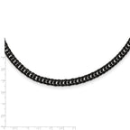 Chisel Stainless Steel Polished Black IP-plated 24 inch Double Curb Chain Necklace