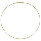 14K 1MM Round Detachable clasp Omega Necklace