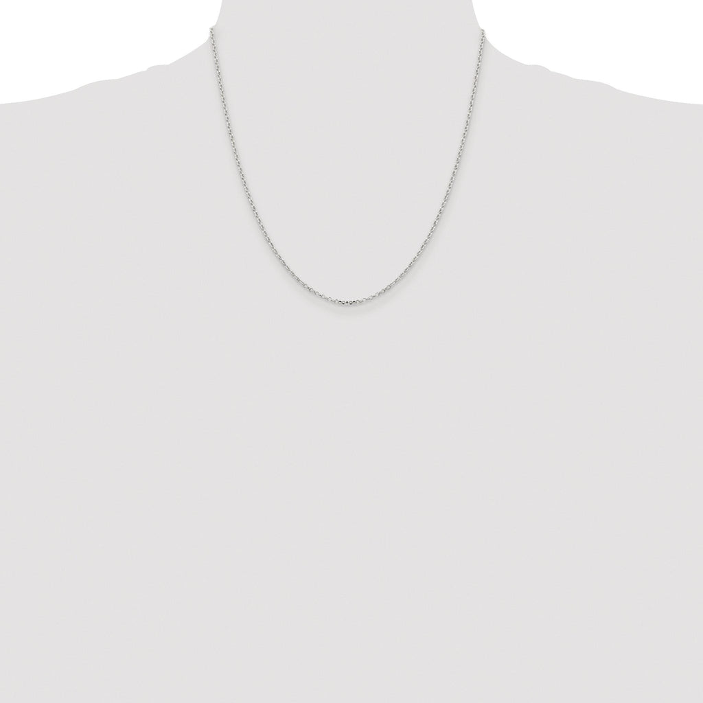 Diamond-Cut Rolo Cable Chain in Sterling Silver
