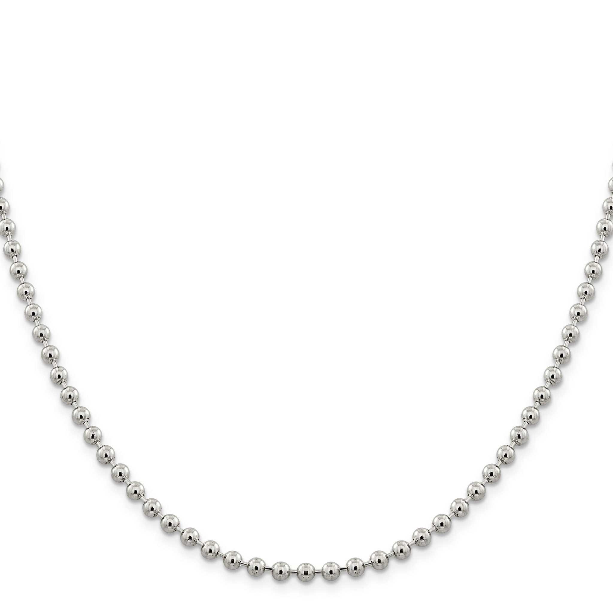 Sterling Silver 4mm Beaded Chain Secondary image