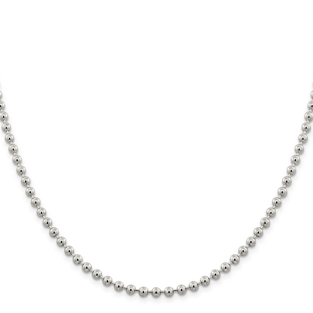 Sterling Silver 4mm Beaded Chain